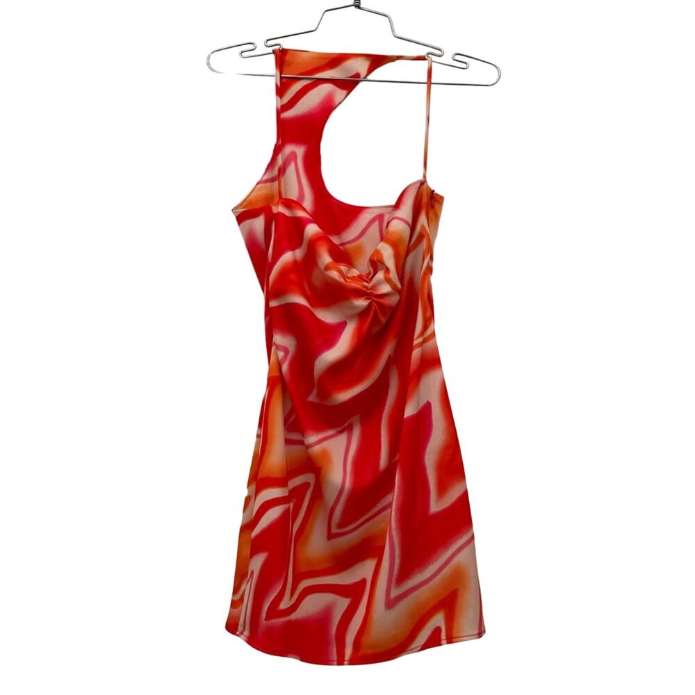 Fiorucci asymmetrical fire print dress